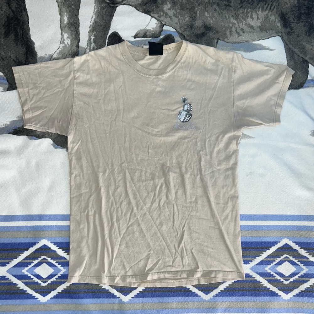 HUF Tan Splash Dice Graphic Short Sleeve T Shirt Size M